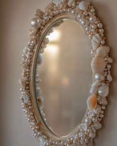 Seashell and Pearl Decorative Mirror – ISHPRIT Collection of Home Decor