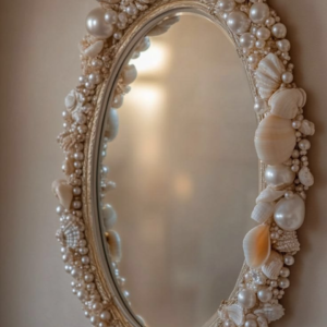 Seashell and Pearl Decorative Mirror – ISHPRIT Collection of Home Decor