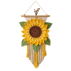 CROCHET SUNFLOWER WALL HANGING