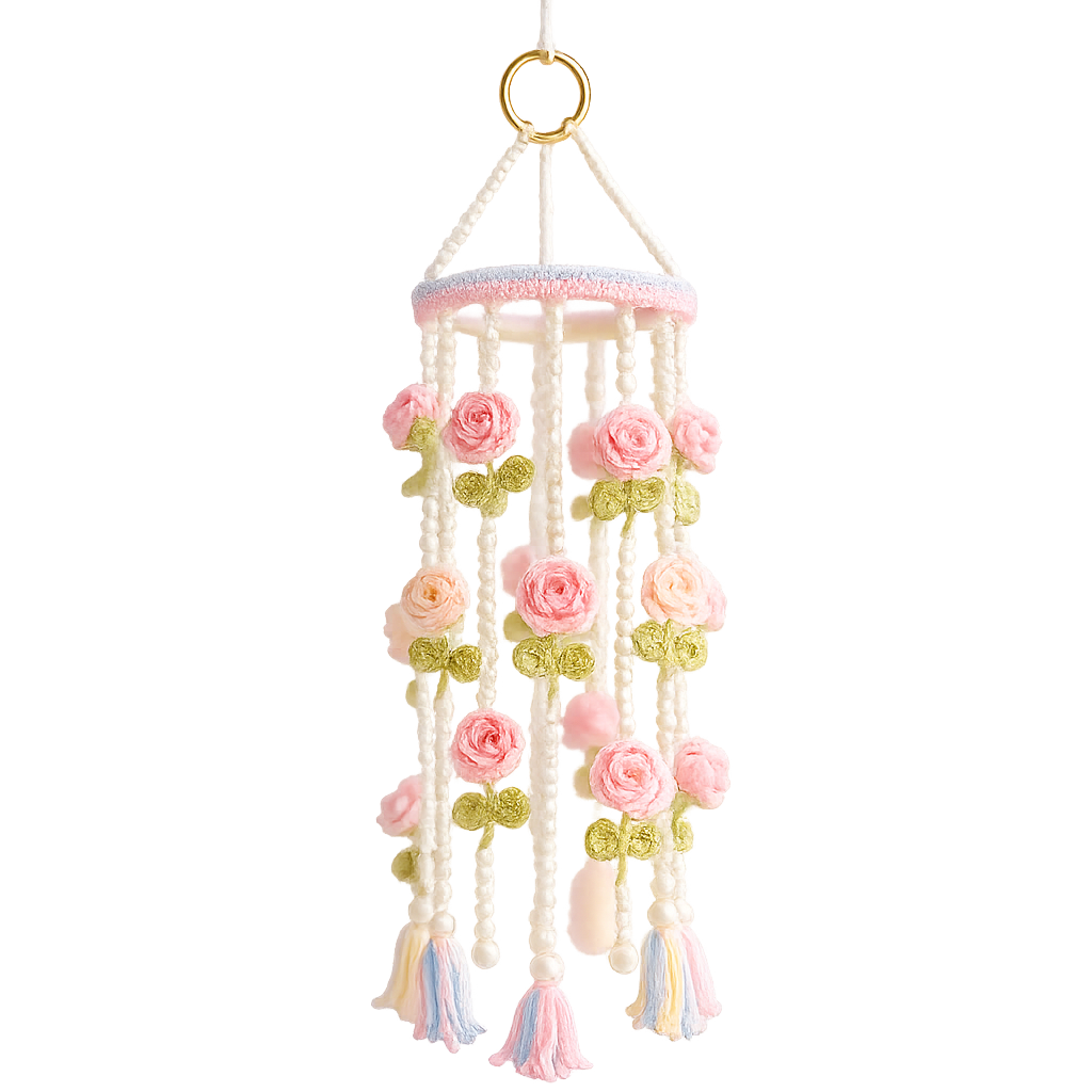 CROCHET ROSE WALL HANGING