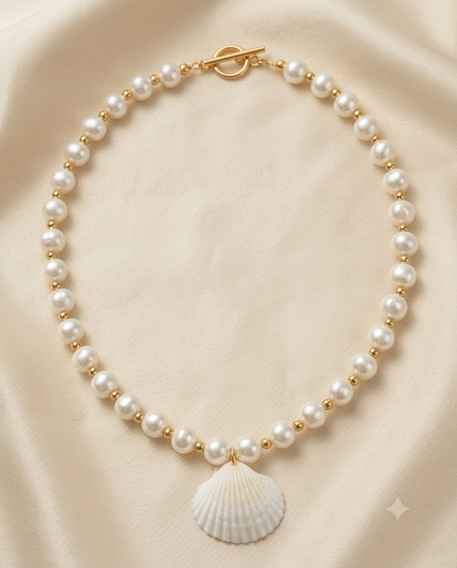 PEARL SHELL BEADED NECKLACE