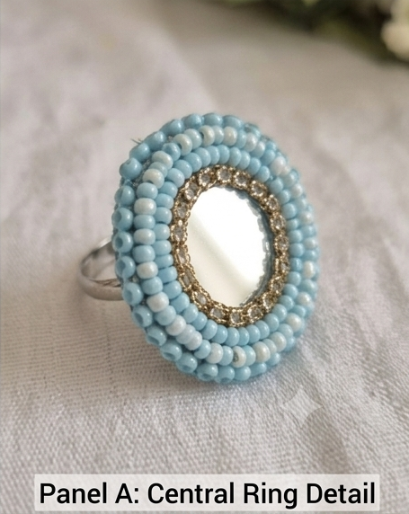 MIRROR BEADED NECKLACE SET - Image 3