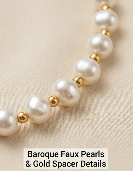 PEARL SHELL BEADED NECKLACE - Image 2