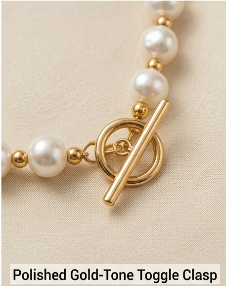 PEARL SHELL BEADED NECKLACE - Image 4