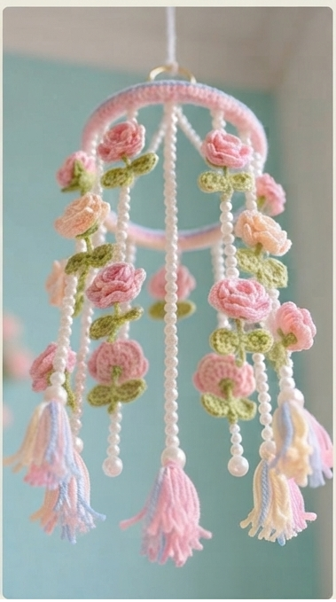 CROCHET ROSE WALL HANGING - Image 4