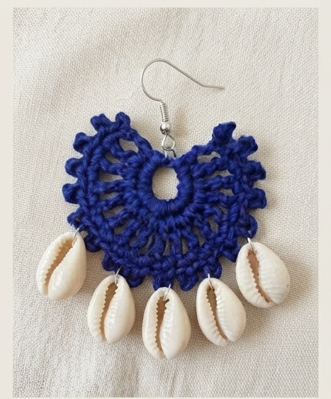 CROCHET SHELL EARRINGS - Image 3